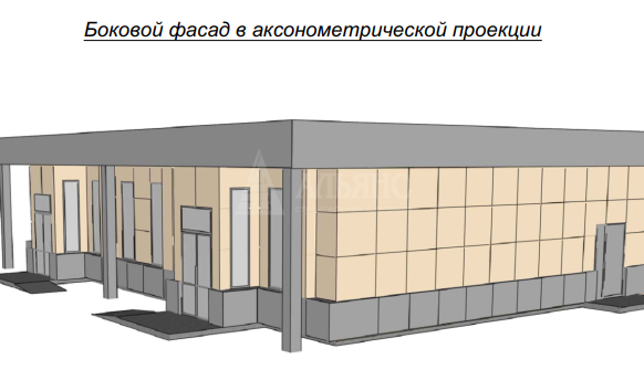 3D визуализация Торговый павильон из сэндвич-панелей - фото 7