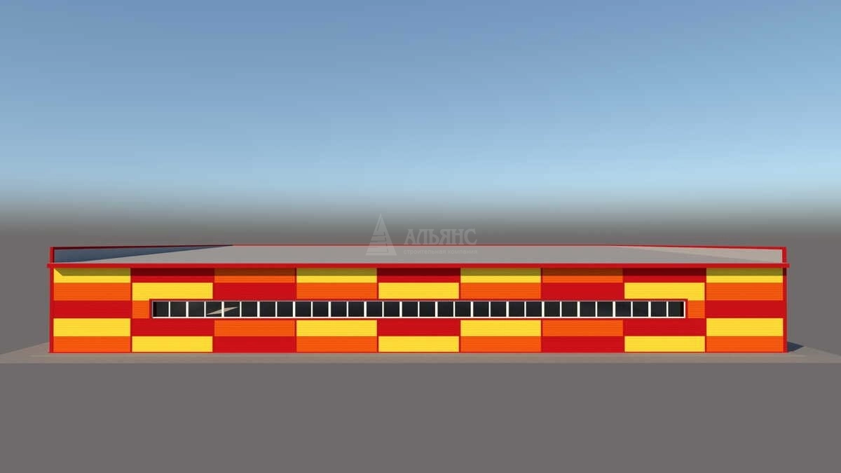 3D визуализация Торговый центр из сэндвич-панелей - фото 5