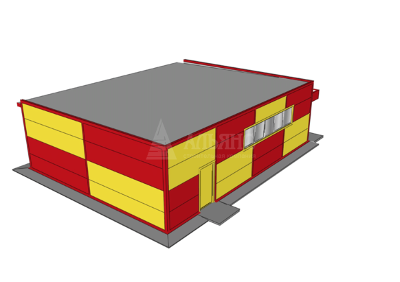 3D визуализация Магазин из сэндвич-панелей - фото 13