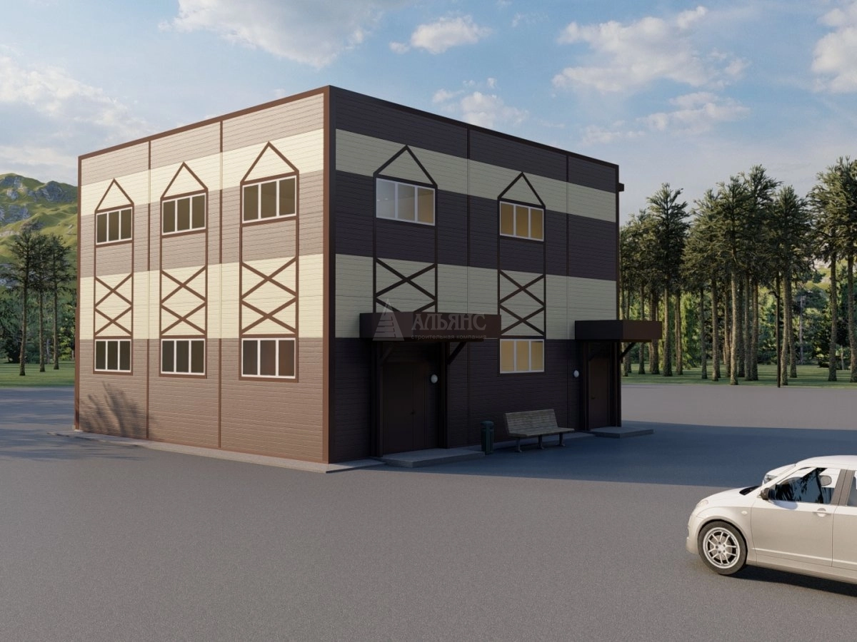 3D визуализация Магазин из сэндвич-панелей - фото 3