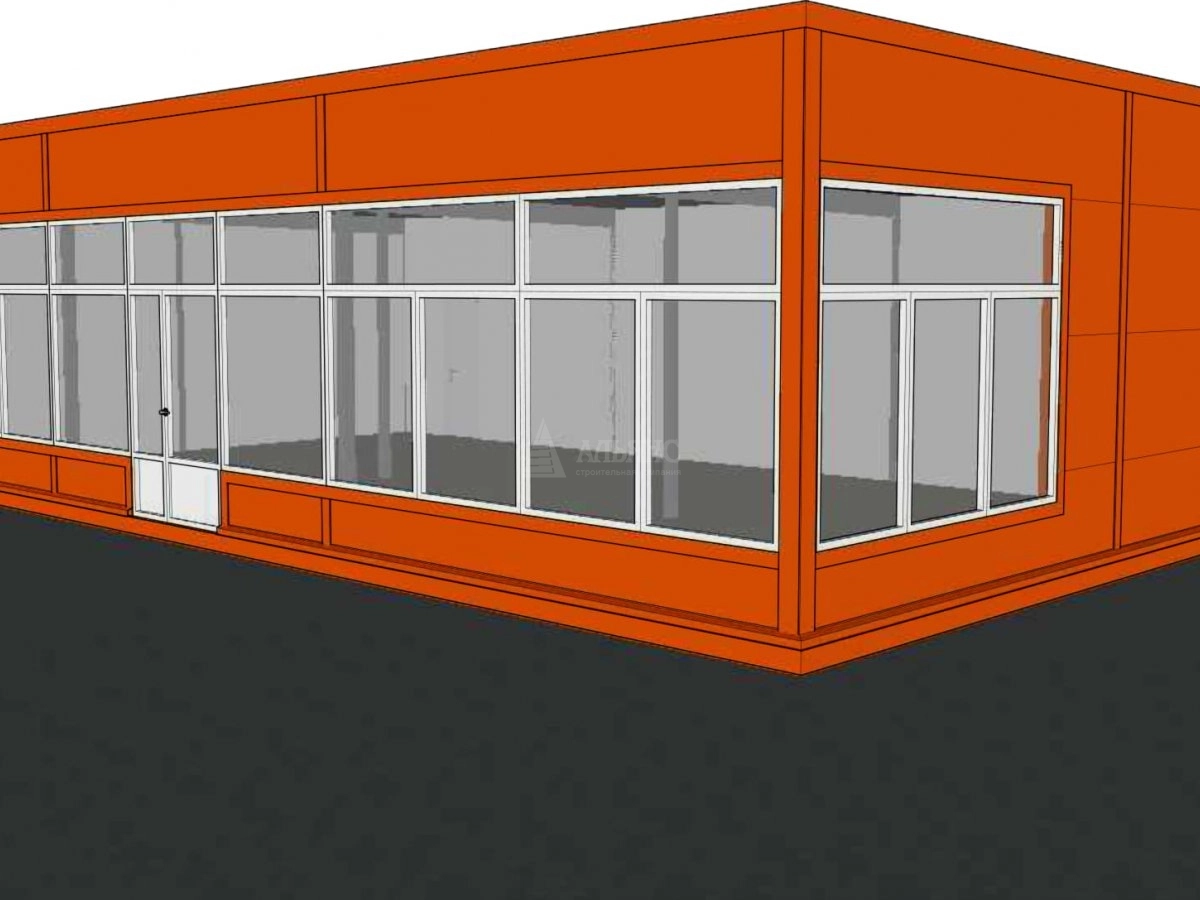 3D визуализация Проект павильона из сэндвич-панелей - фото 8