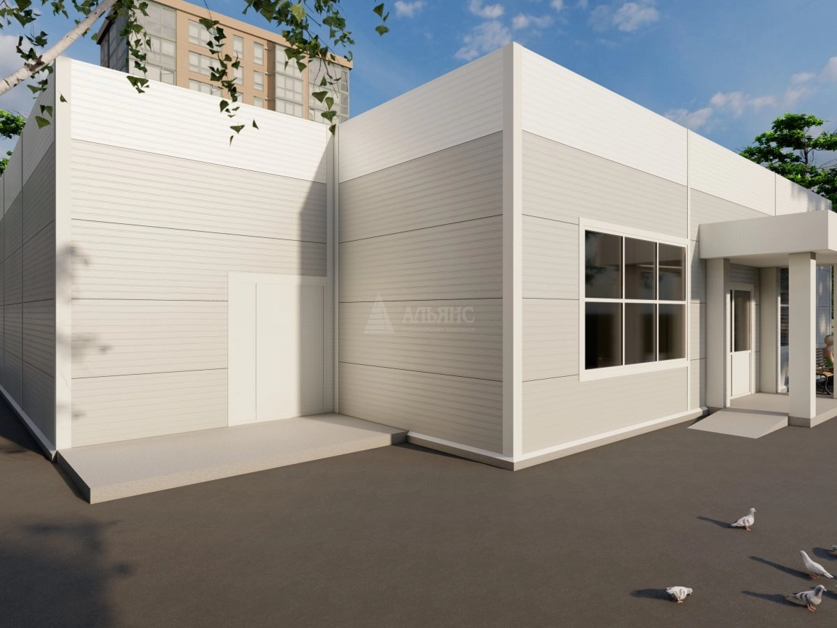 3D визуализация Магазин из сэндвич-панелей - фото 1